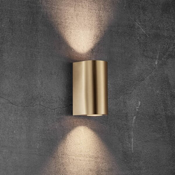 Nordlux Applique da esterno Canto Maxi 2, ottone 2, Ottone / Oro, Alluminio, Moderno