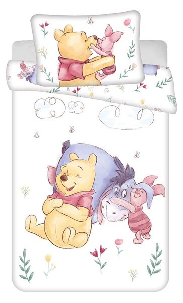 Set copripiumino e federa da bambini in cotone per culla 100x135 cm Winnie the Pooh "Pooh Hugs" – Jerry Fabrics
