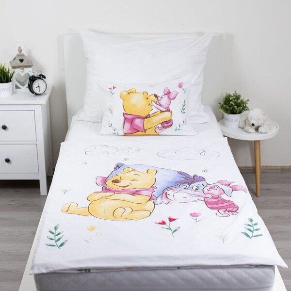 Set copripiumino e federa da bambini in cotone per culla 100x135 cm Winnie the Pooh "Pooh Hugs" – Jerry Fabrics