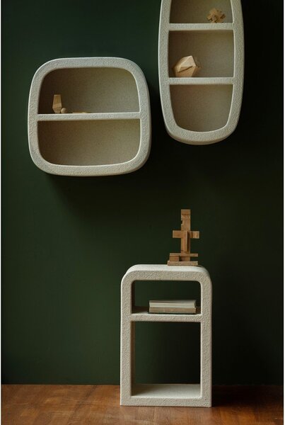 Comodino beige con ripiani Veda – Dutchbone
