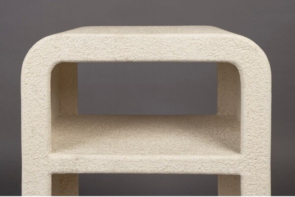 Comodino beige con ripiani Veda – Dutchbone