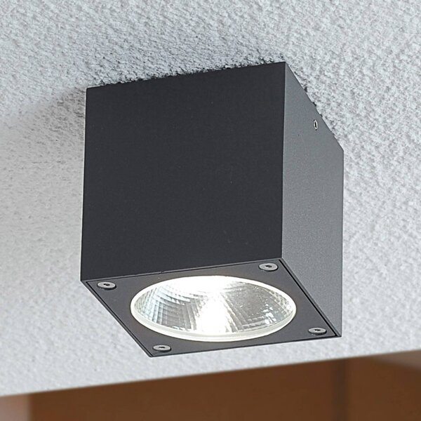 Lampadario da soffitto Cordy, cubico, LED, esterni CORDY Lucande, Nero, Alluminio, Moderno, Plafoniere LED