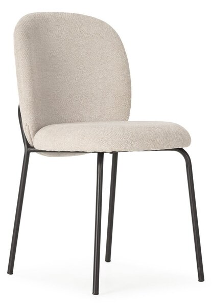 Sedie da pranzo in set nere/color crema 4 pz Daia – Marckeric
