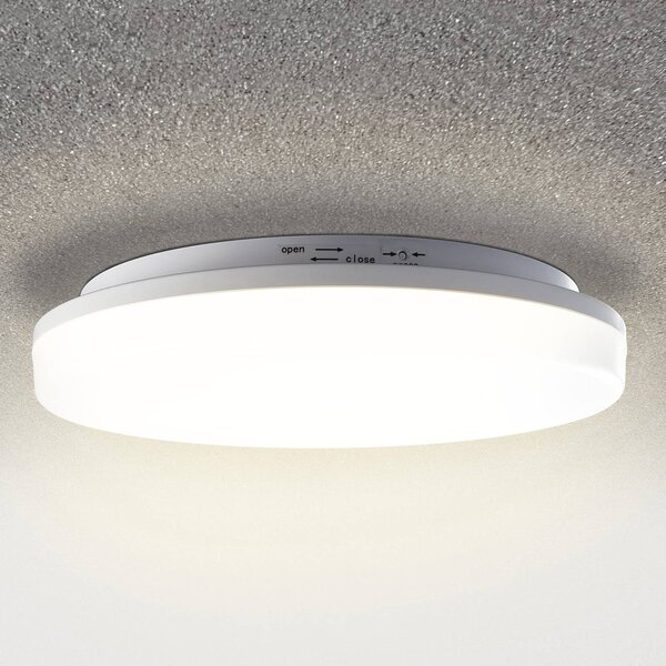 Heitronic Plafoniera LED Pronto, rotonda, sensore di movimento Pronto, Bianco / Opale, Plastica, Moderno, Plafoniere LED