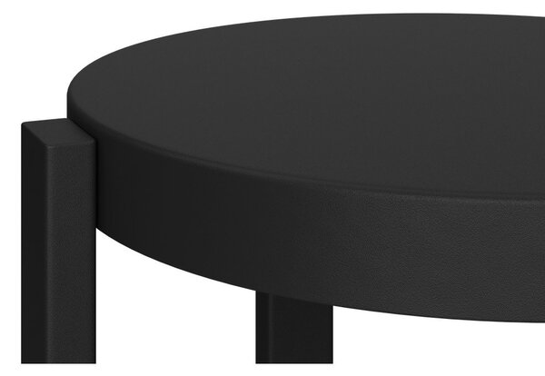 Sedia da bar nera in acciaio (altezza della seduta 75 cm) Doon – noo.ma