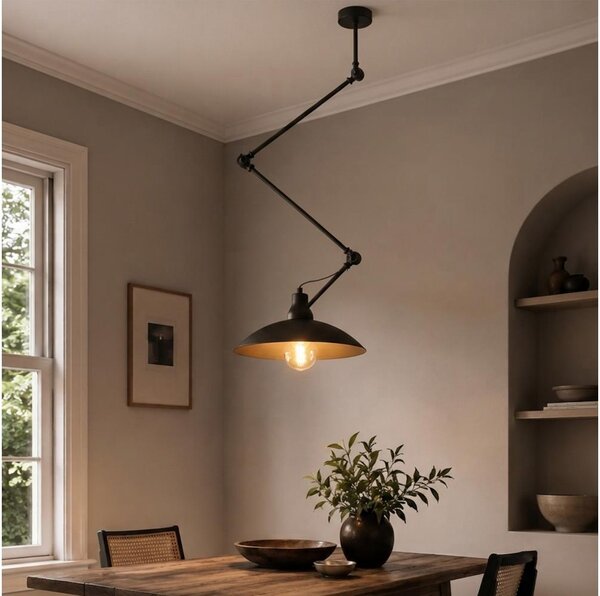 Brilagi - Lampadario LED su asta IRONBEAM 1xE27/60W/230V nero