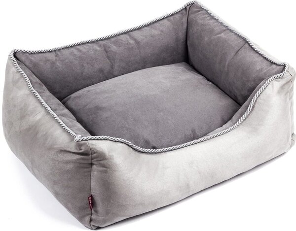 Letto per cani BOUTIQUE ZOO Premium | Misura 3: 87 x 76 x 20 cm | Letto per cani | Divano per cani, cuscino per cani, lettino per cani | GRIGIO L