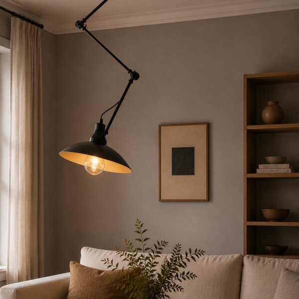 Brilagi - Lampadario LED su asta IRONBEAM 1xE27/60W/230V nero