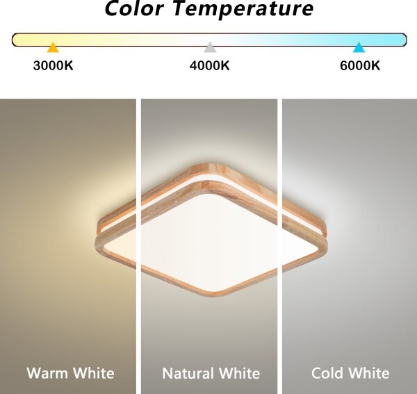 BRILAGI - Lampada a LED dimmerabile MOLINA SQUARE LED/48W/230V finitura rovere 40x40 cm + telecomando
