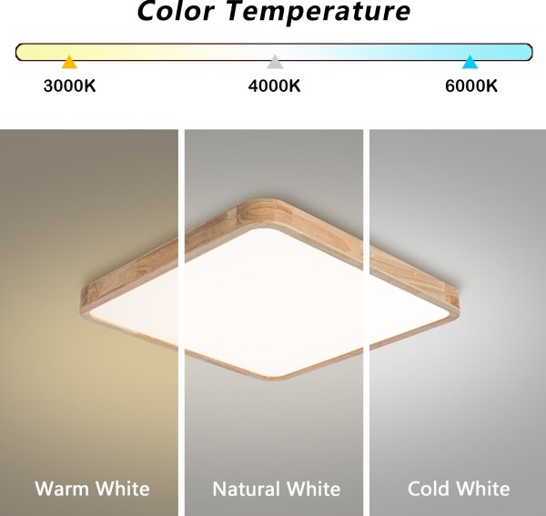 Brilagi - Plafoniera LED dimmerabile WOODLINE SQUARE LED/80W/230V rovere 60x60 cm + telecomando