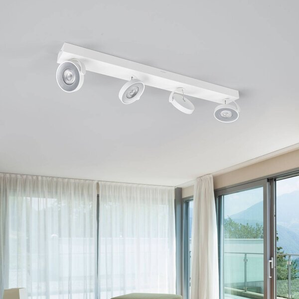 Philips Faretto da soffitto a LED Clockwork bianco Clockwork, dimmerabile, Bianco / Opale, Soggiorno / Sala da pranzo, Metallo, Moderno