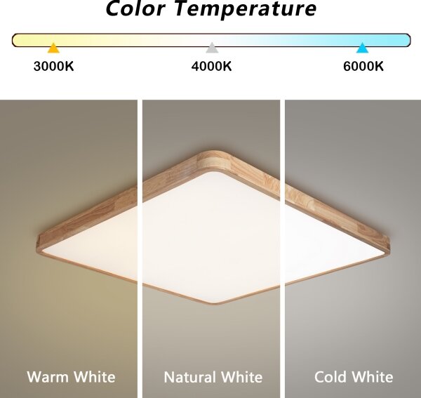 Brilagi - Lampada LED dimmerabile WOODLINE SQUARE LED/100W/230V rovere 80x80 cm + telecomando