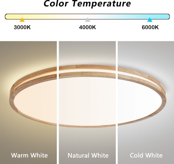 Brilagi - Lampada LED dimmerabile MOLINA LED/128W/230V 3000-6000K, rovere, diam. 100 cm, con telecomando