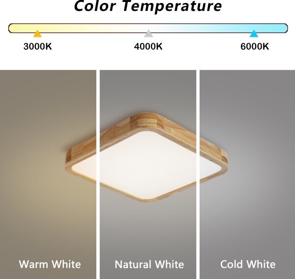 Brilagi - Plafoniera LED dimmerabile WOODLINE SQUARE LED/48W/230V rovere 40x40 cm + telecomando
