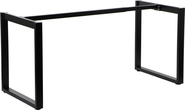 Struttura in metallo per scrivania o tavolo NY-131A, lunghezza regolabile, gambe regolabili, dimensioni 120-180x70x72,5 cm, nero