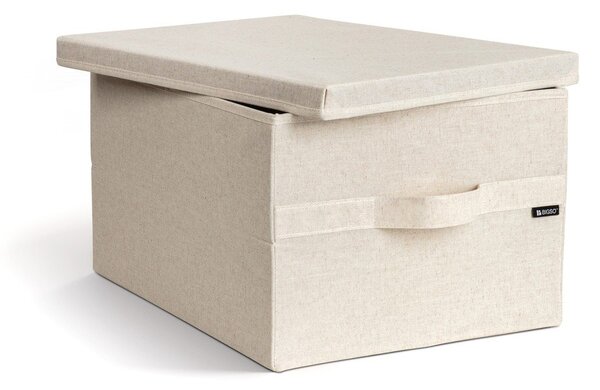 Scatola con coperchio beige in tessuto 36x46x25 cm Soft Storage Large – Bigso
