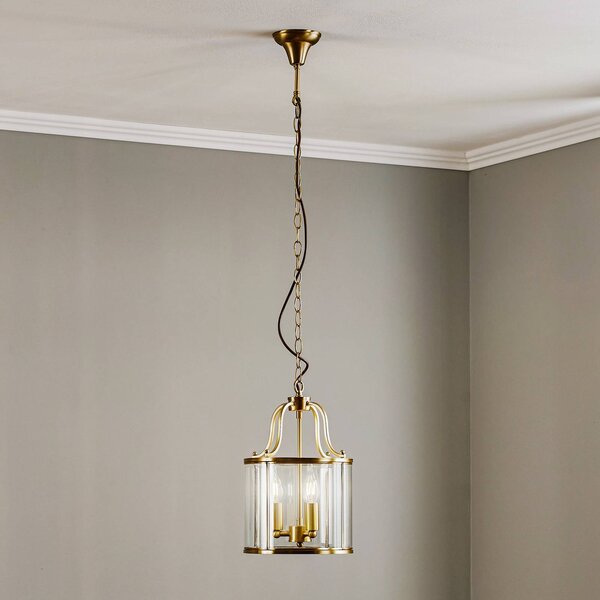ORION Lampada a sospensione RIEKA, dimmerabile, Chiaro / Trasparente, Soggiorno / Sala da pranzo, Metallo, Antico, Lampada a sospensione