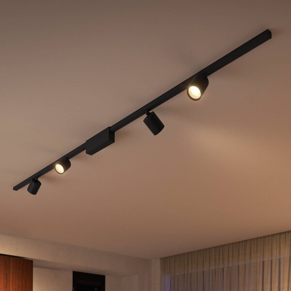 Philips Hue Perifo Sistema binario 4x faretti nero Perifo, dimmerabile, Nero, Studio / Ufficio, Metallo, Moderno