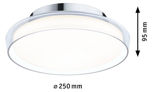 Paulmann Luena Plafoniera LED IP44 cromo Ø25cm