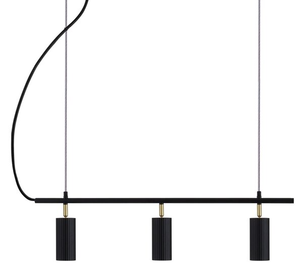 Lampada a sospensione Globen Lighting, Hubble 3, dimmerabile, Nero, Sala da pranzo, Alluminio, Scandinavo