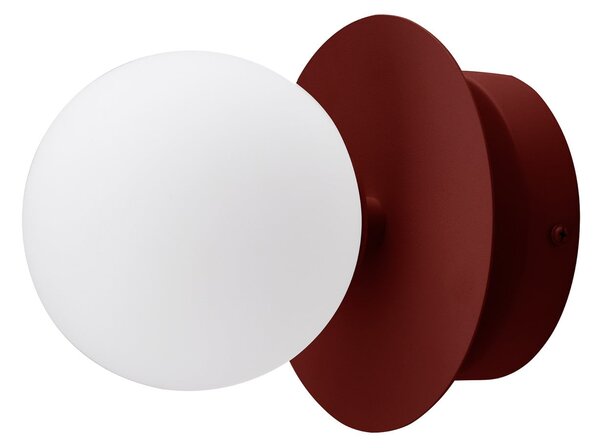 Applique da parete Globen Lighting, ART DECO, dimmerabile, Rosso, Soggiorno, Vetro, Scandinavo