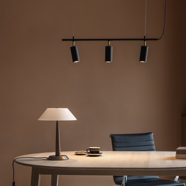 Lampada a sospensione Globen Lighting, Hubble 3, dimmerabile, Nero, Sala da pranzo, Alluminio, Scandinavo