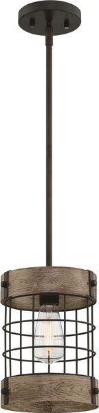 Lampada a sospensione Langston in bronzo / pino per 1 sorgente luminosa