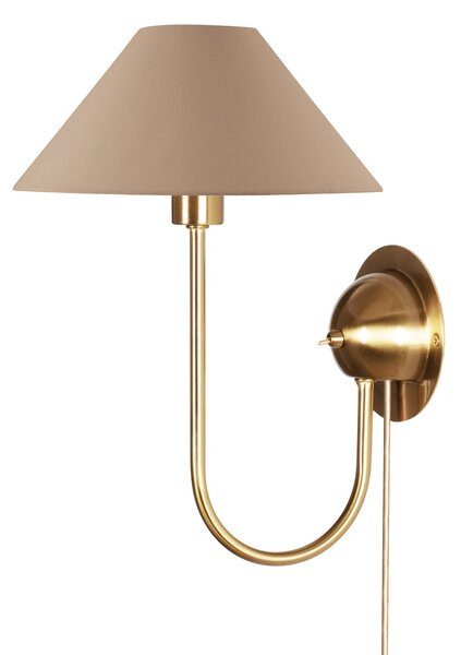 Applique da parete Globen Lighting, IRIS, Marrone / Ruggine, Soggiorno, Tessuto / Tessile, Scandinavo