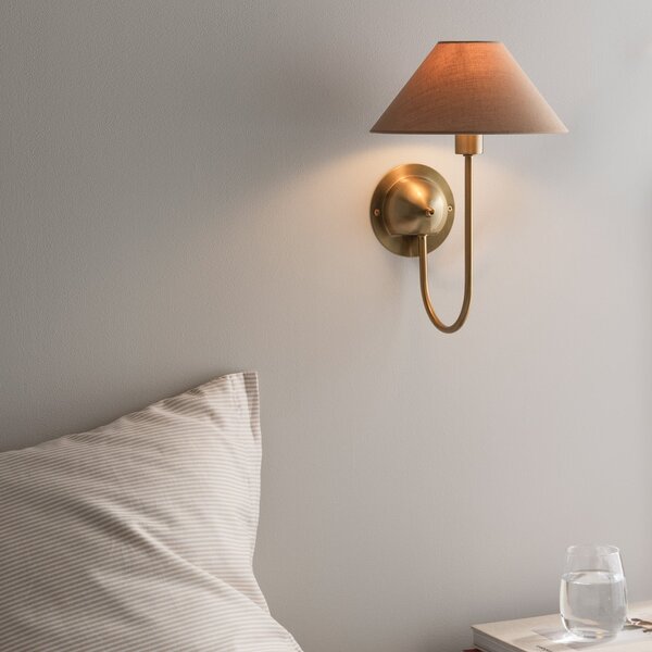 Applique da parete Globen Lighting, IRIS, Marrone / Ruggine, Soggiorno, Tessuto / Tessile, Scandinavo