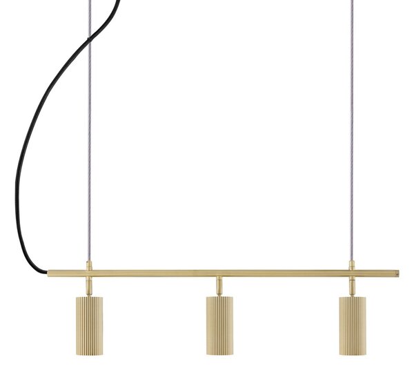 Lampada a sospensione Globen Lighting, Hubble 3, dimmerabile, Dorato / Ottone, Sala da pranzo, Alluminio, Scandinavo