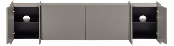 Mobile TV grigio con effetto frassino 200x53x44 cm Brock – WOOOD