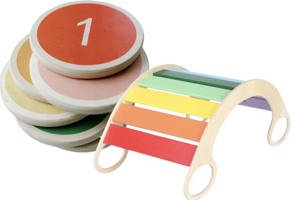 Set Montessori - pietre colorate 6 pezzi e altalena 5in1