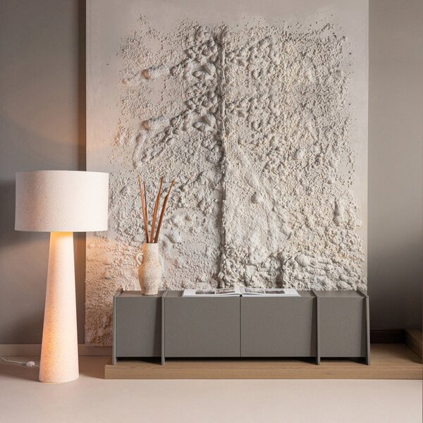 Mobile TV grigio con effetto frassino 200x53x44 cm Brock – WOOOD
