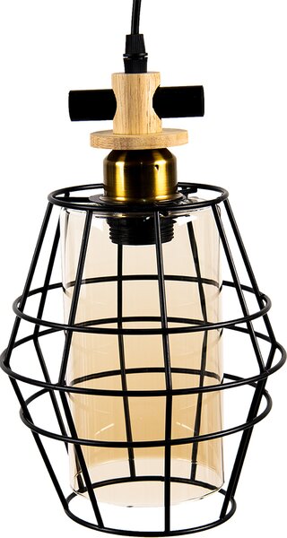Clayre & Eef Lampada a sospensione 18x18x31 cm Metallo nero