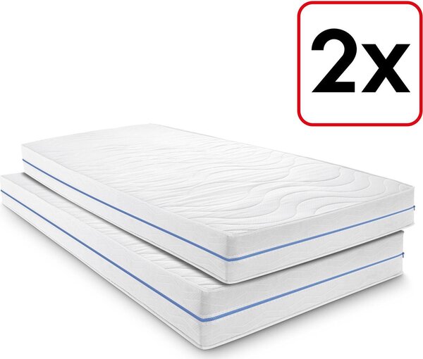 Materasso ergonomico matrimoniale 100x200 cm a 7 zone Supportho Premium, altezza 18 cm, livello di rigidità H2/H3 Twin