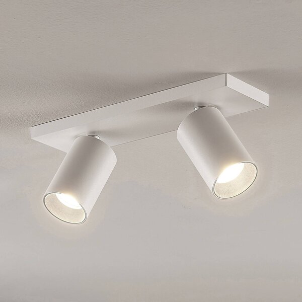 Arcchio Faretto Brinja, bianco, angolare, Ø 6 cm, 2 luci, GU10 Brinja Arcchio, dimmerabile, Bianco / Opale, Corridoio, Alluminio, Moderno, Faretto