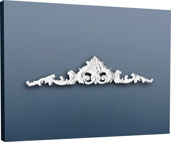 Orac Decor D170 Luxxus Attacco per porta Frontone Elemento decorativo Profilo in stucco Cornice in stucco Bellissimo elemento decorativo da parete Bianco | 105 Cm