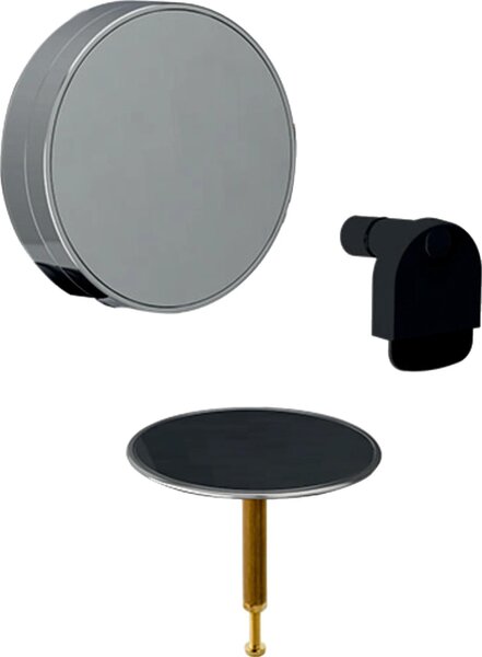 Geberit Set prefabbricato scarico vasca da bagno, Split d52mm, con rubinetto girevole e alimentazione, cromato, 1 pz