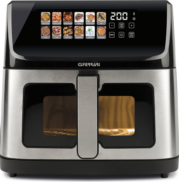 G3 Ferrari Friggitrice ad Aria 10 Litri Potenza 2300W con Timer colore Nero/Inox Friggisano 10 e Lode - G10222
