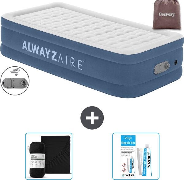 Materasso gonfiabile Bestway Alwayszair - 1 persona - 97 x 191 x 46 cm - Blu - Accessori inclusi