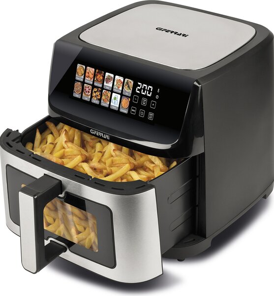 G3 Ferrari Friggitrice ad Aria 10 Litri Potenza 2300W con Timer colore Nero/Inox Friggisano 10 e Lode - G10222
