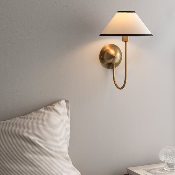 Applique da parete Globen Lighting, IRIS, Beige, Soggiorno, Tessuto / Tessile, Scandinavo