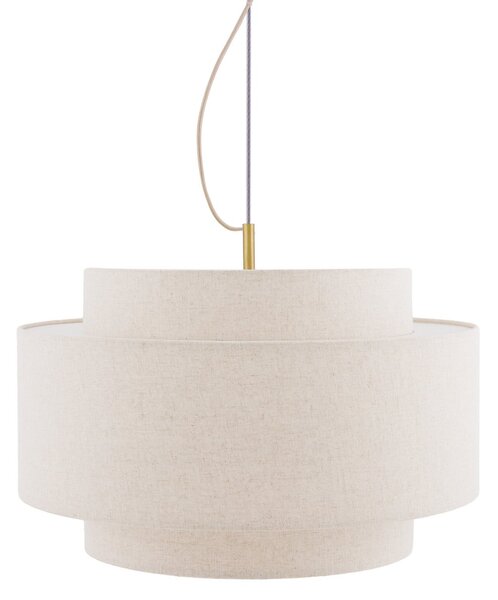 Lampada a sospensione Globen Lighting, Noah Bouclé, dimmerabile, Beige, Soggiorno, Tessuto / Tessile, Scandinavo