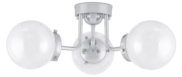 Plafoniera Globen Lighting, Alley, dimmerabile, Cromo, Bagno, Metallo, Scandinavo