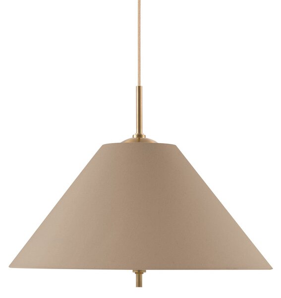Lampada a sospensione Globen Lighting, IRIS, dimmerabile, Marrone / Ruggine, Soggiorno, Tessuto / Tessile, Scandinavo