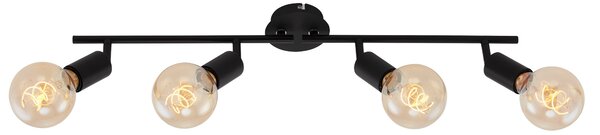 Lampada da soffitto faretto da soffitto orientabile girevole 4xE27 60W nero metallo Briloner
