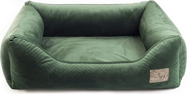 Letto per cani Premium Velvet Green M - 75x65x22 cm | Divano morbido per cani e gatti