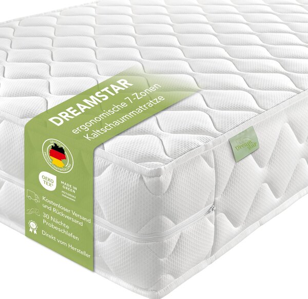 Materasso ergonomico reversibile a 7 zone XXL I 100 x 200 cm I 22 cm I H2 e H3 I Ergo Flex XXL