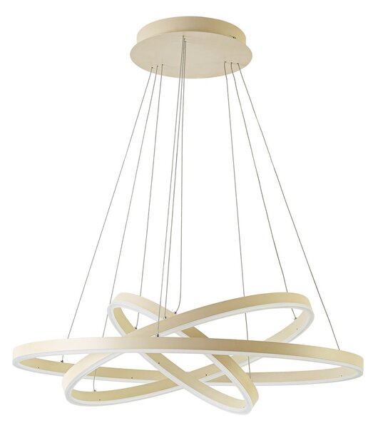 Lampada a sospensione Arcchio, Albiona, dimmerabile, Beige, Soggiorno, Metallo, Moderno