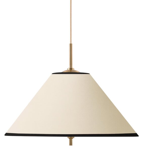 Lampada a sospensione Globen Lighting, IRIS, dimmerabile, Beige, Soggiorno, Tessuto / Tessile, Scandinavo